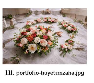 Ślubna dekoracja w kolorze